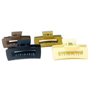 Big Hair Claw Clips 4pc Neutral Beige Nude Color Heavy Duty Hair Claws Brand New